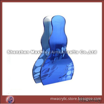 Blue ingenious calabash-shaped acrylic/plexiglass vase/flower vase